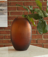 Prime Furniture - Ashley Furniture - Embersen Vase - Vase (2/CS) / Amber - A2900002